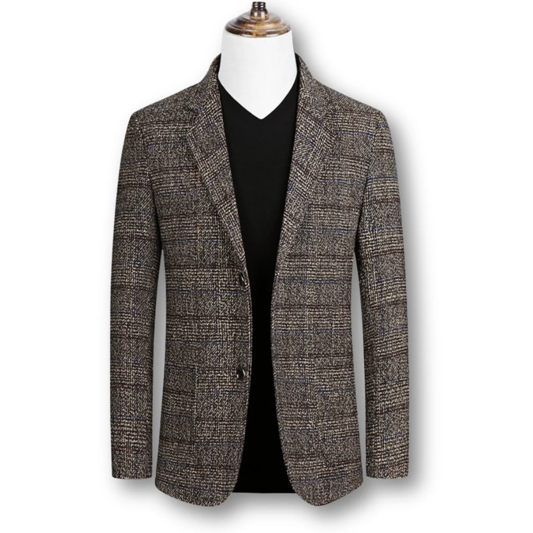 Domenico | Elegante blazer en tela escocesa