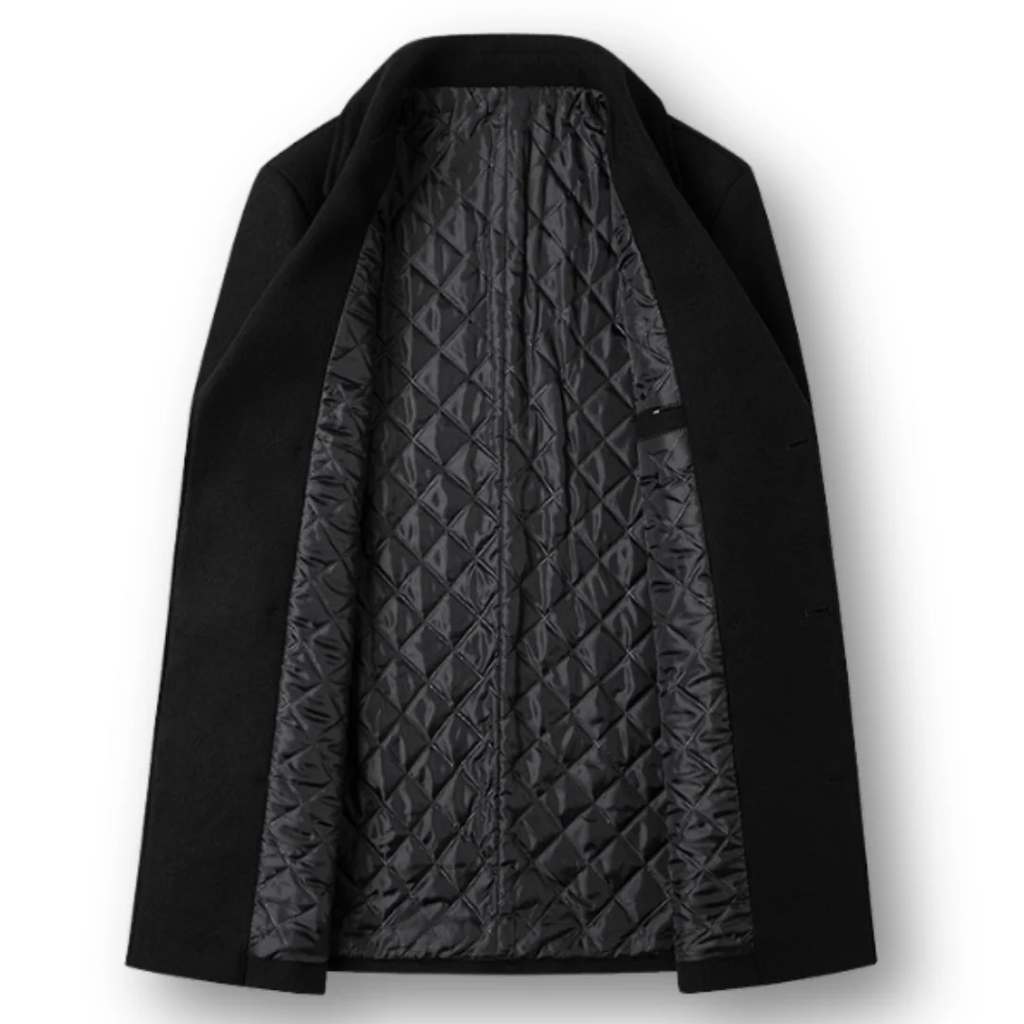 Marcello | Elegante abrigo cruzado de lana de primera calidad