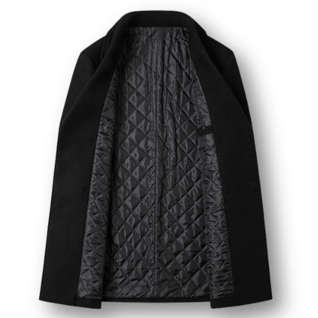 Marcello | Elegante abrigo cruzado de lana de primera calidad