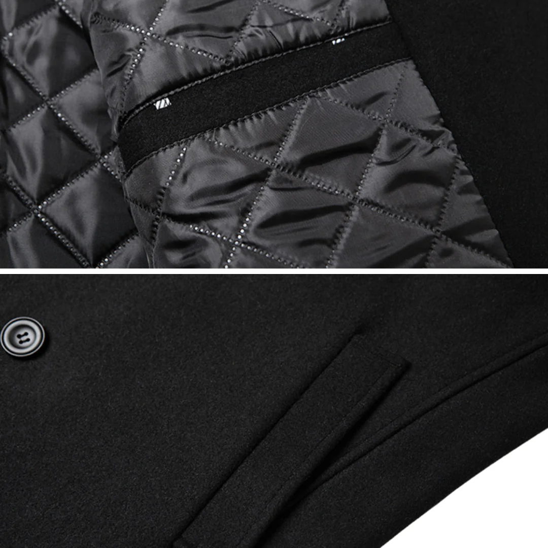 Marcello | Elegante abrigo cruzado de lana de primera calidad