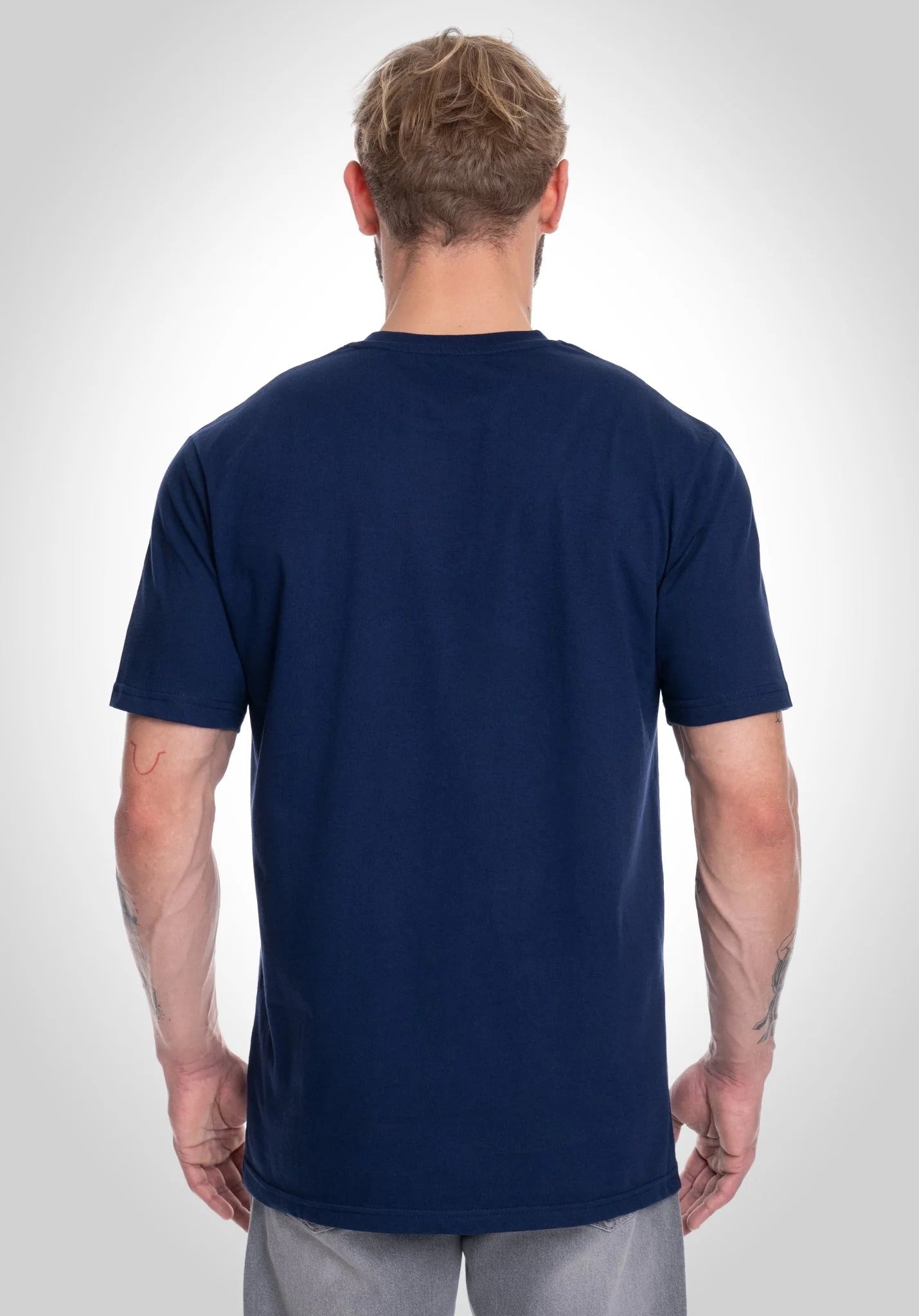 Camiseta básica de corte regular - Azul marino pizarra
