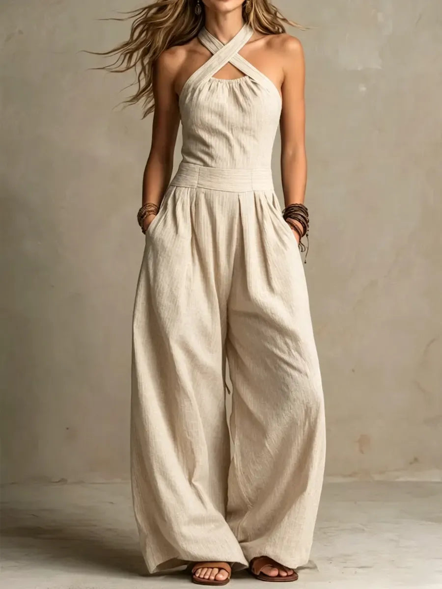 Blanca | Mono Elegante de Lino y Algodón